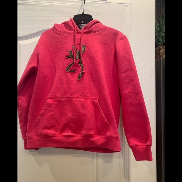 Browning hot pink camo sweatshirt Size Medium - Picture 1 of 10